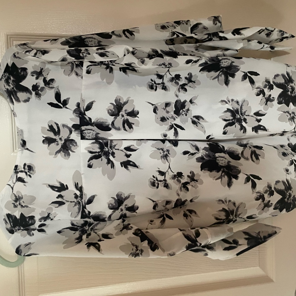 Black and white blouse